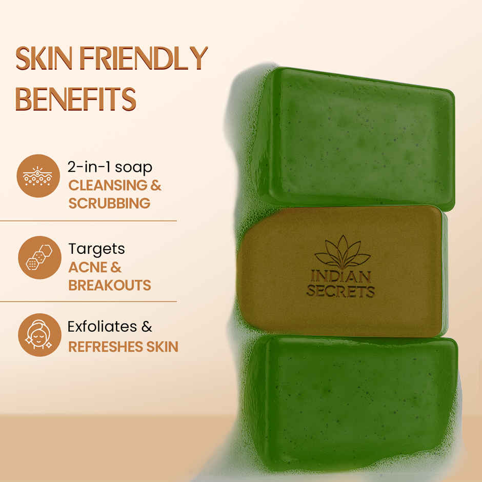 Indian Secrets Scrub Soap | Salicylic Acid & Neem