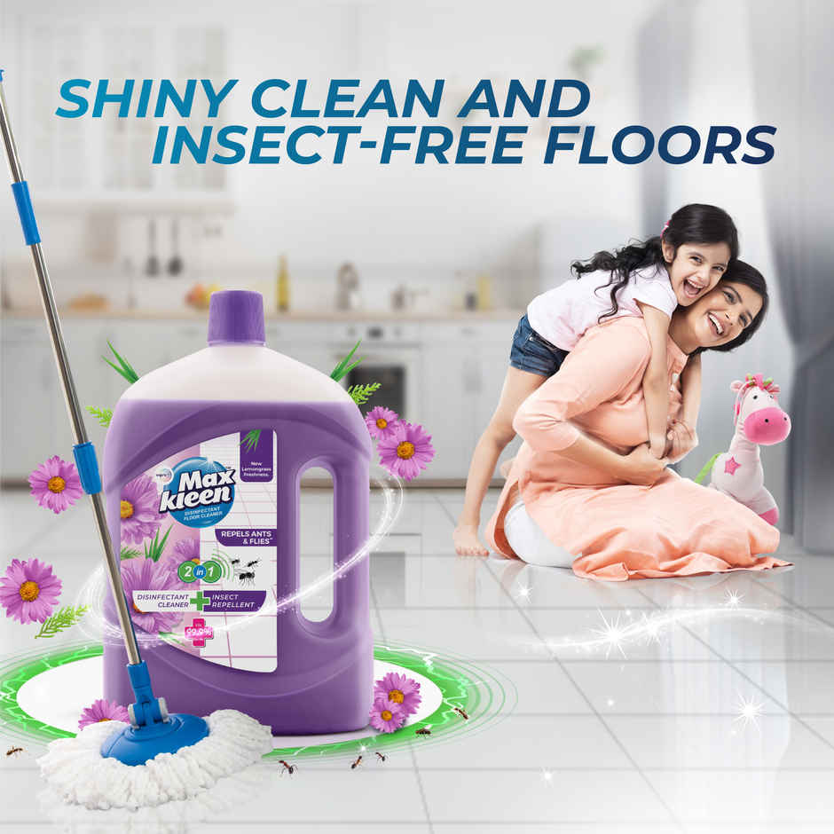 Maxkleen Lemongrass Freshness 2in1 Repellant + Disinfectant Floor Cleaner | Can
