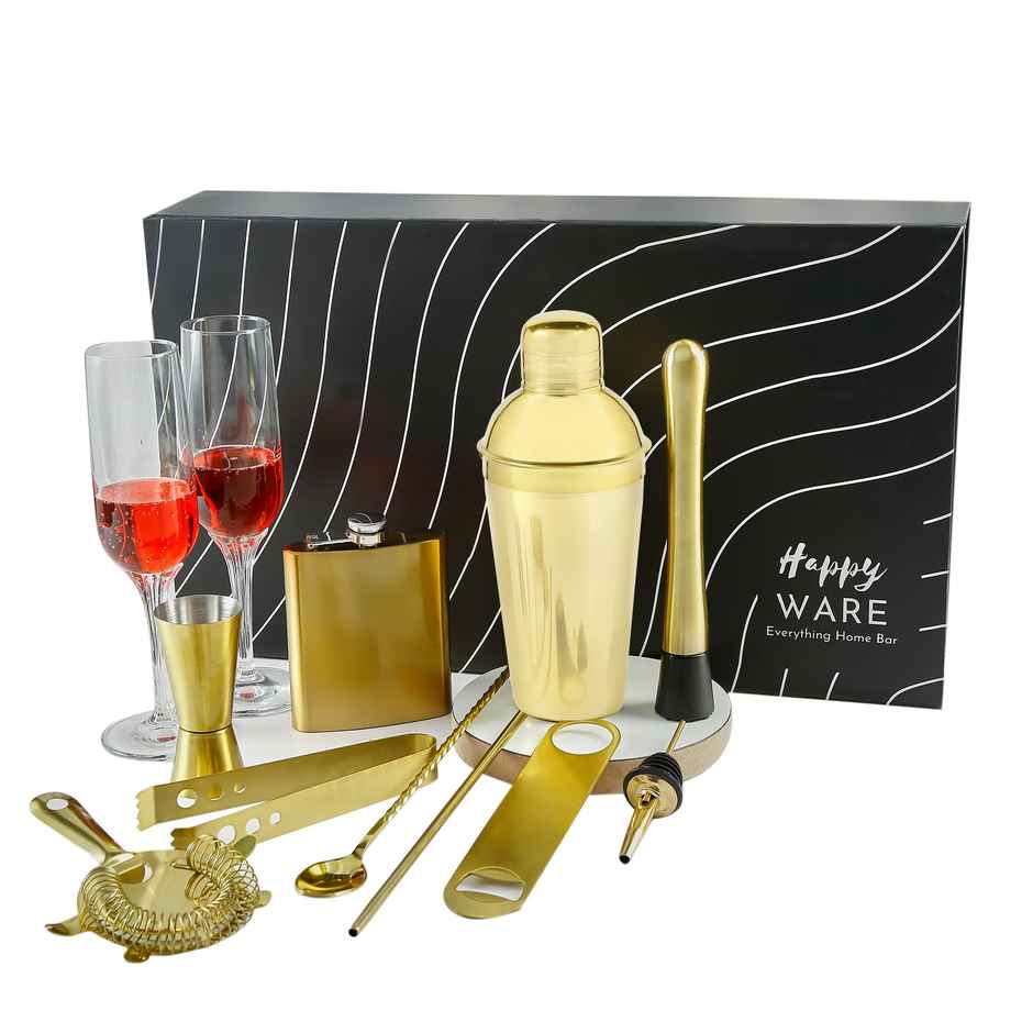 Stainless Steel Cocktail | Set of 10 | Gold | Happyware