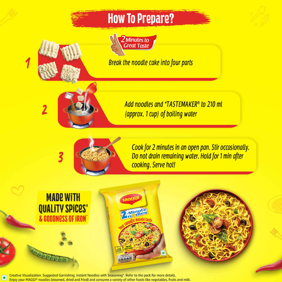 MAGGI 2-Minute Instant Noodles | Masala Noodles | Made With Quality Spices