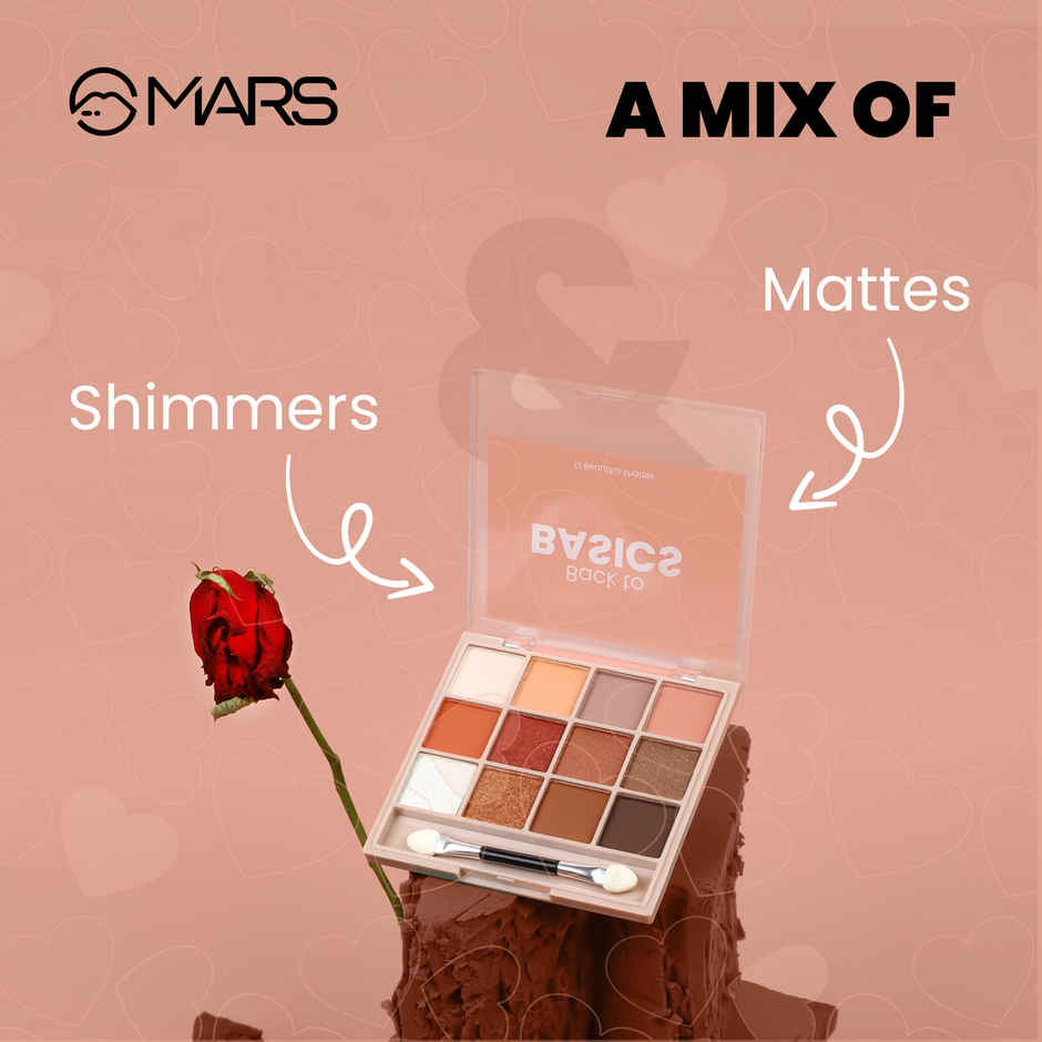 MARS Cosmetics Back To Basics Eyeshadow Palette With Free Applicator (Shade-01)