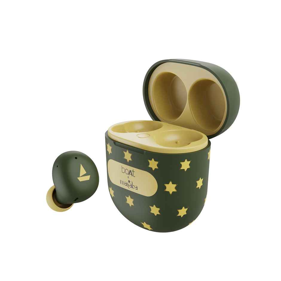 boAt Airdopes 381 TWS Earbuds With 20 Hours Playback, Asap Charge (Green Chasing Star)