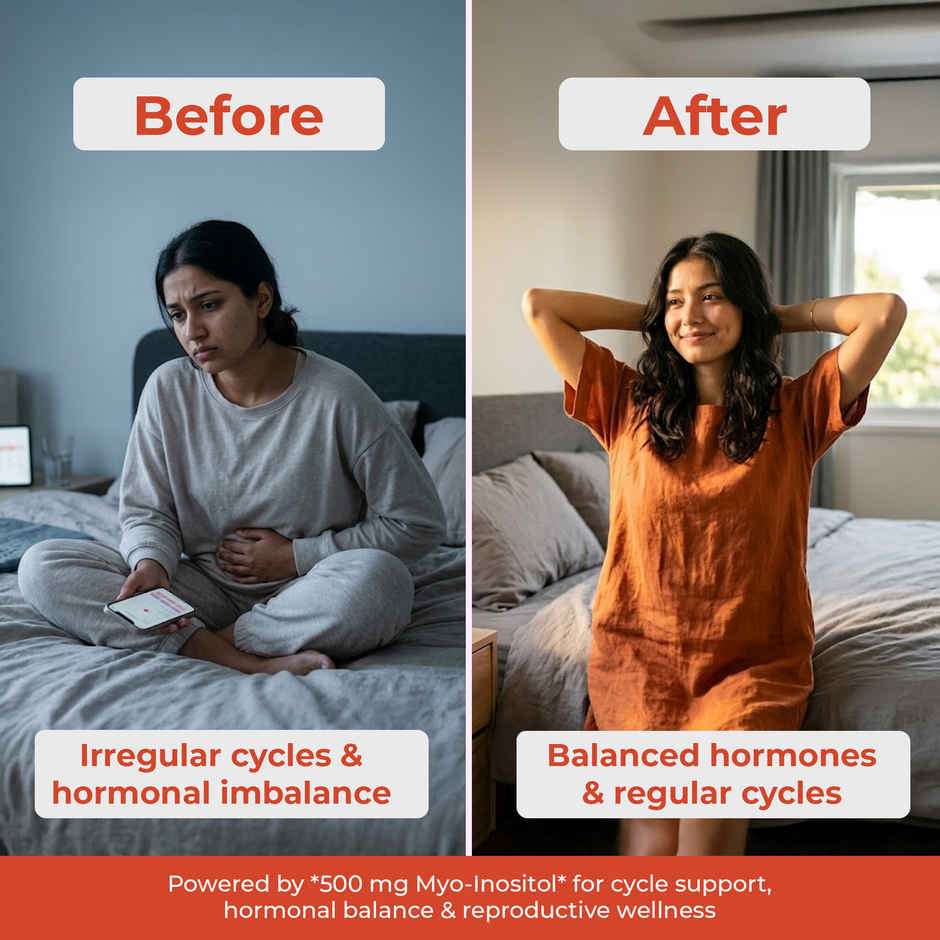 OYB PCOS Support Supplement for Women with Myo-Inositol & NAC for Hormonal Balance | OYB Easy Cycle