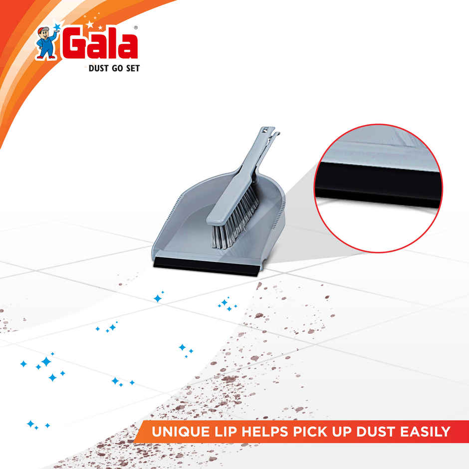 Gala Dustgo Dustpan With Brush Set, Assorted