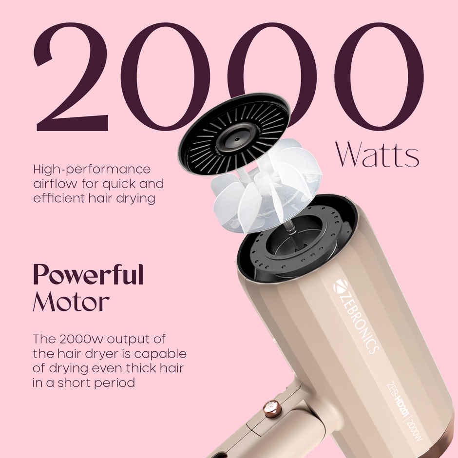 Zebronics HD201 Zebronics Hair Dryer -Titanium