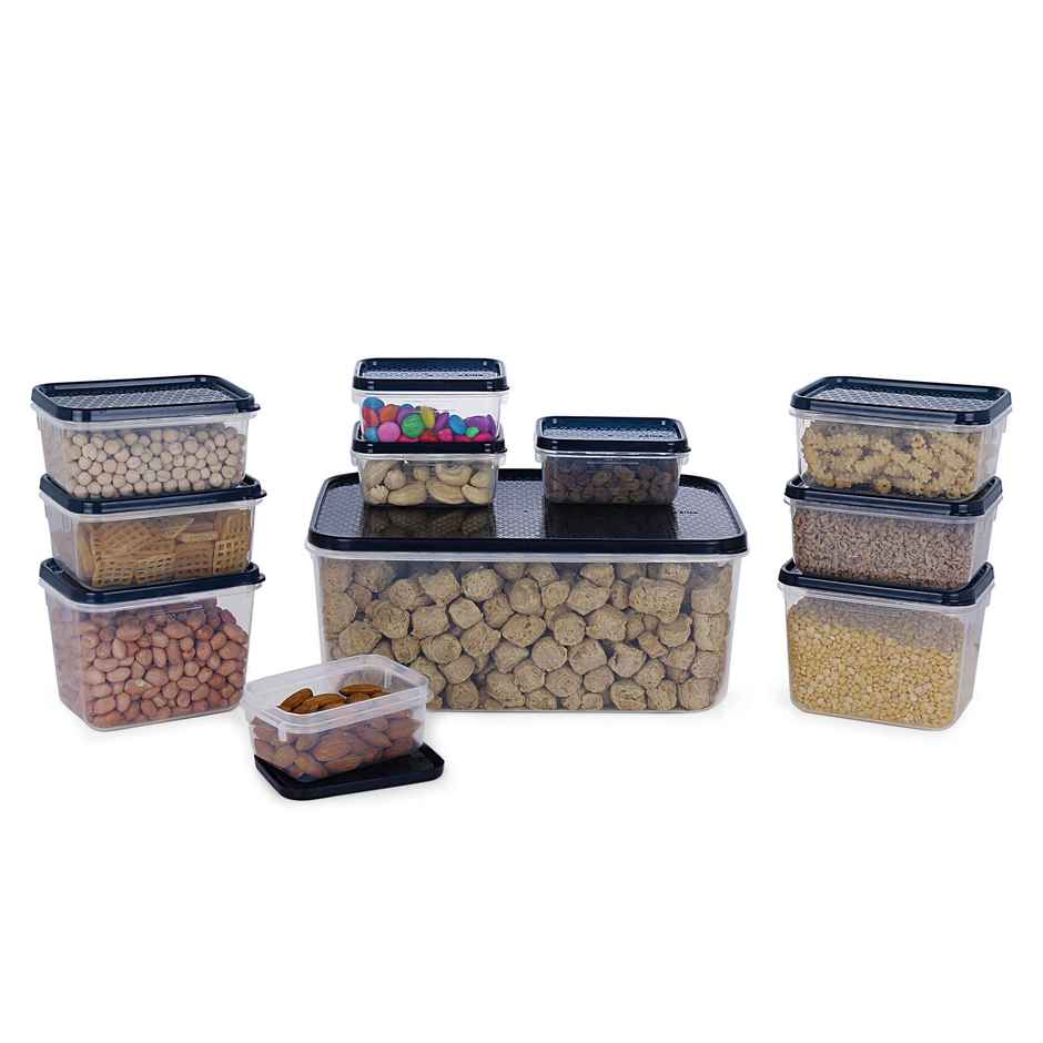 All Time Polka Storage Container Set Of 11, (5100 ml) () (11 Pc Set) (Colour May Vary)