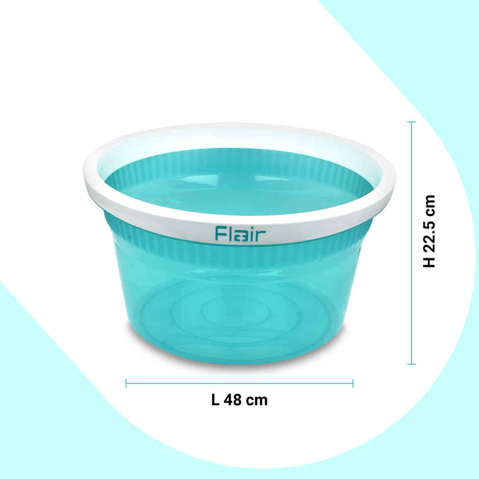 Flair Estella Crystal | Deep Tub | 30 Litre | Green