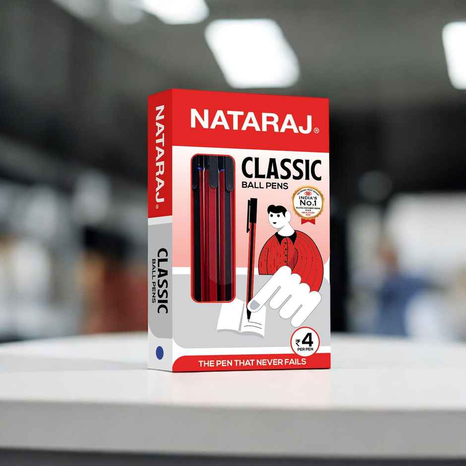 Nataraj Classic Ball Pen Blue Ink Pack Of 20 Pens