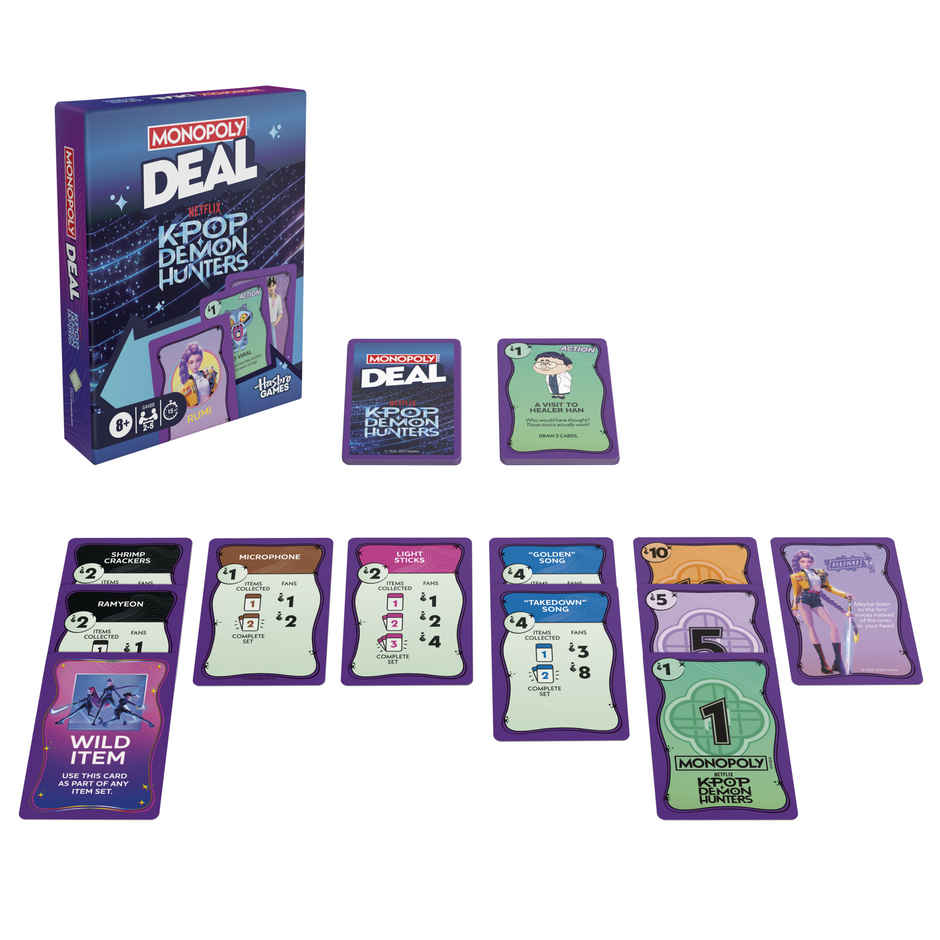 Hasbro Monopoly Deal KPop Demon Hunters Card Game