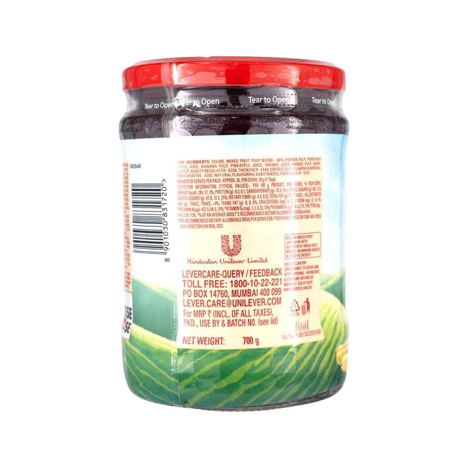 Kissan Mixed Fruit Jam(700gms) & Britannia Pure Whole Wheat Bread(450gms) Combo