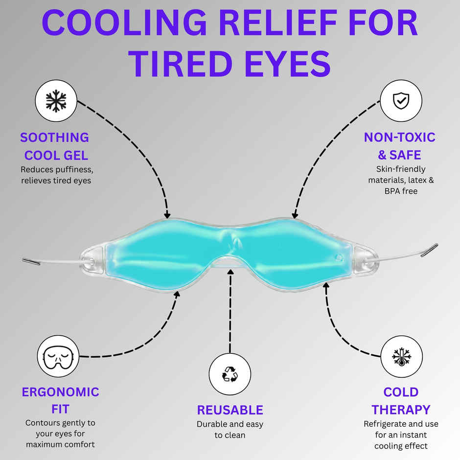 Midazzle Soothing Eye Mask Gel for Dark Circles, Puffy Eyes | MIOF3406