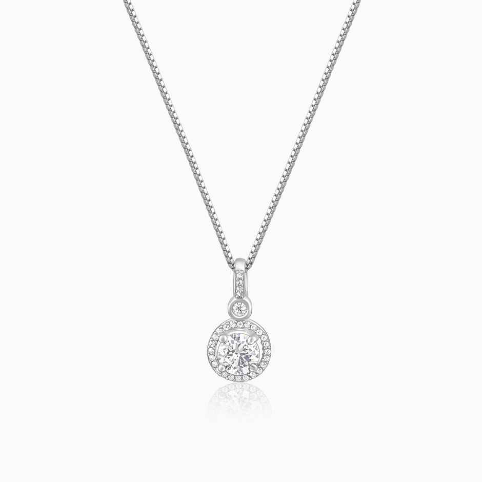 Giva Silver Drizzle Drop Pendant With Box Chain