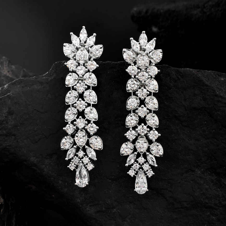 Voylla Starlight Stella Long Statement Earrings