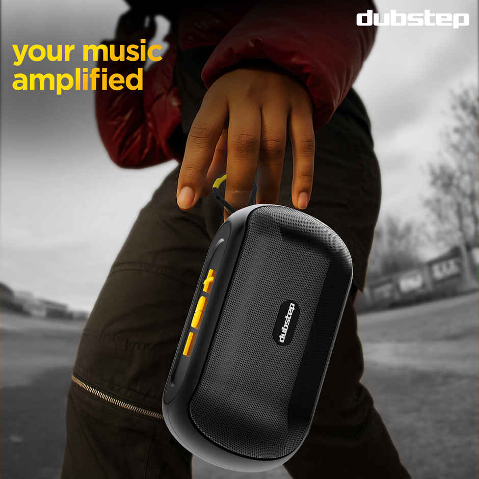 Dubstep Pop 1400 With 14W Output, 16 Hrs Playtime, TWS Pairing Wireless Bluetooth Speaker Black