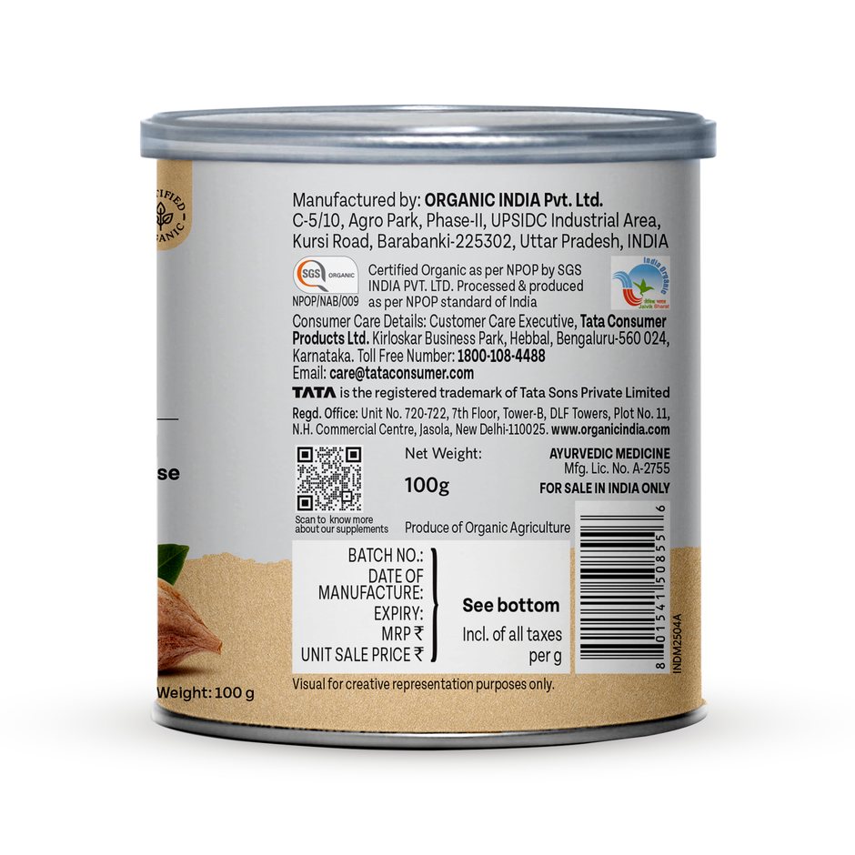 A TATA Product - Organic India Triphala Powder, No added fillers or chemicals