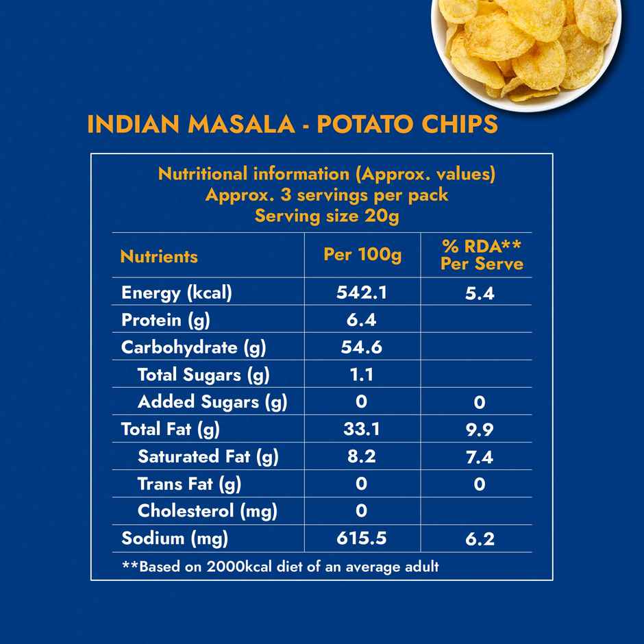 Sweet Karam Coffee Indian Masala Potato Chips - No Palm Oil Combo 