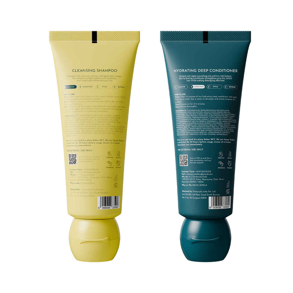 Fix My Curls Shampoo & Condition Bundle | To Cleanse, Clarify & Hydrate Curly, Dry & Wavy Hair