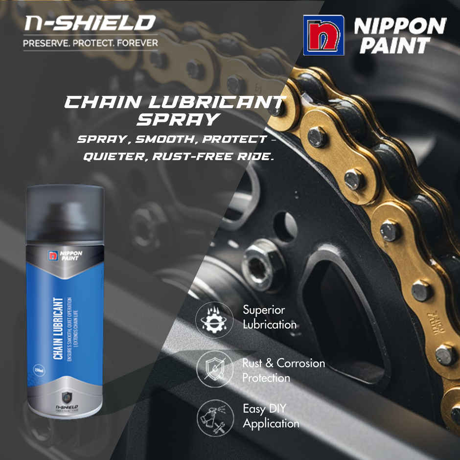 Nippon Paint n-Shield Chain Lubricant Spray | Protects Bike & Motorcycle Chains