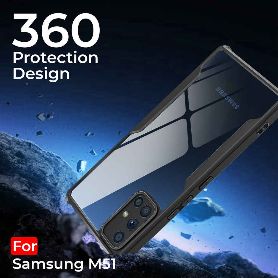 Artistque Case for Samsung Galaxy M51 Back Cover | Transparent Shockproof TPU Cover