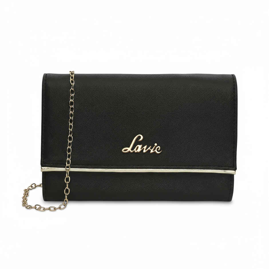 Lavie Women's Ava Foldover Clutch | Ladies Purse | Black