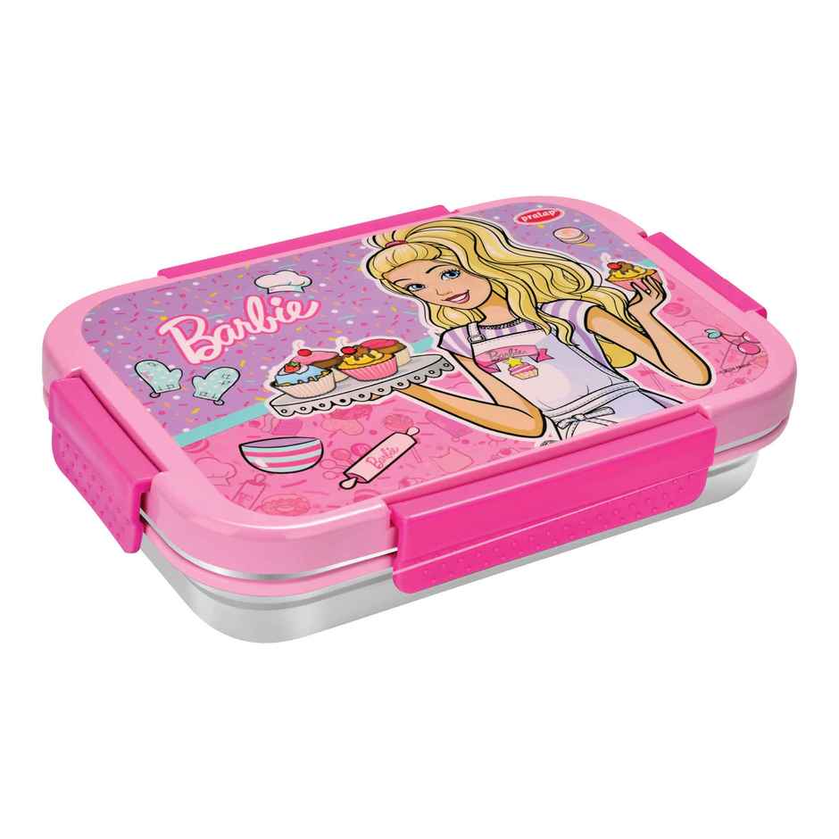 Barbie Kids Stainless Steel Lunch Box Leak Proof, BPA Free Durable for Daily School Use
