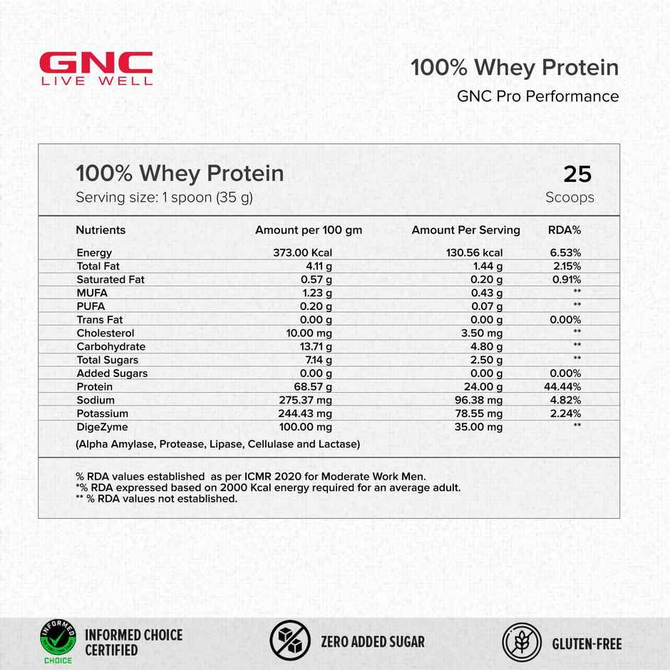 GNC Pro Performance 100% Whey Protein | 2 lbs | Chocolate Supreme