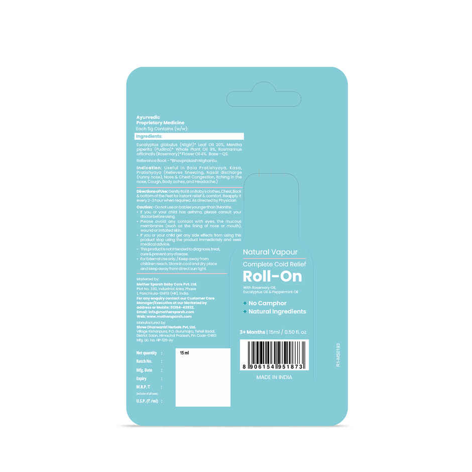 Mother Sparsh Cold Relief Vapour Roll-On For Babies