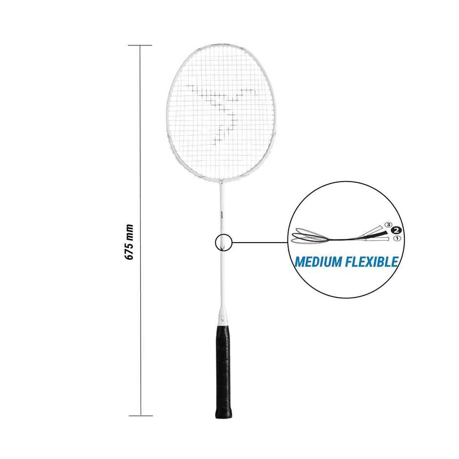 Decathlon Kuikma Adult Badminton Racket BR 500 | 90 gm | White