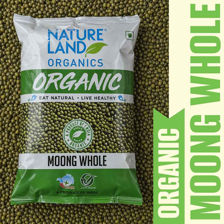 Natureland Organics Green Moong Dal Whole