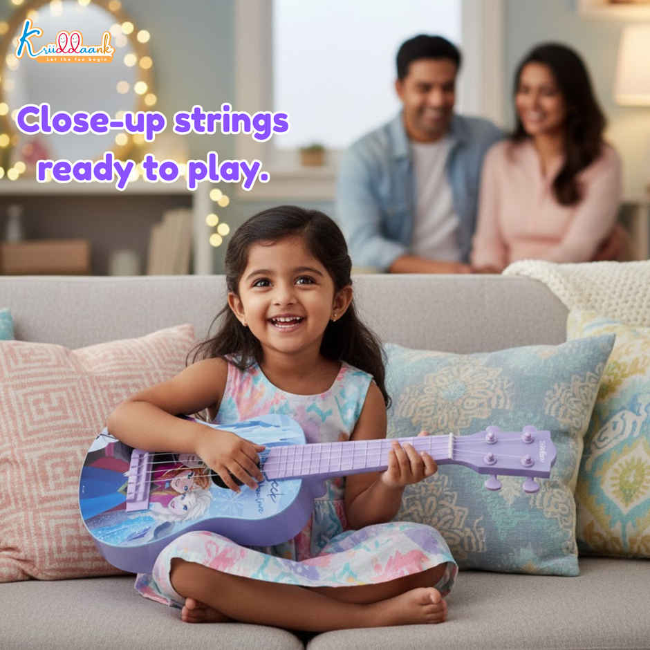 Kriiddaank Frozen Big Guitar, 4 Strings -  23 Inch; 58 cm, Early Music Learning and Development  Toy