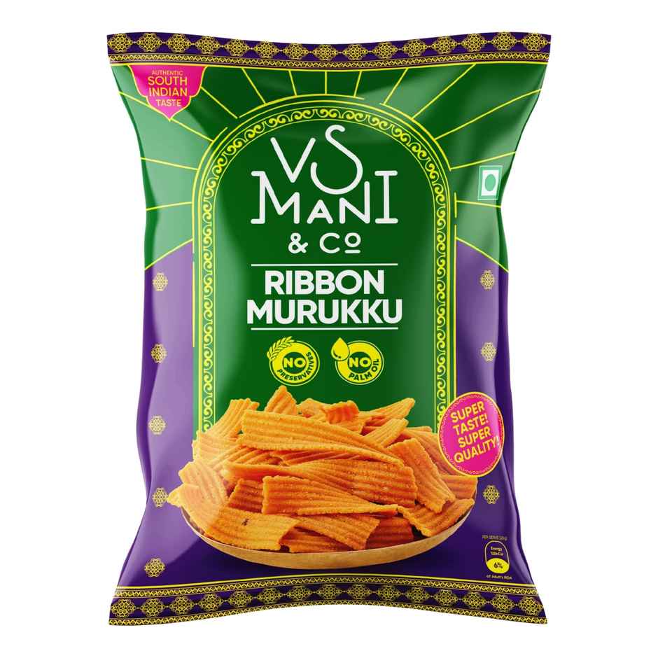 VS Mani Garlic Ribbon Murukku, No Palm Oil