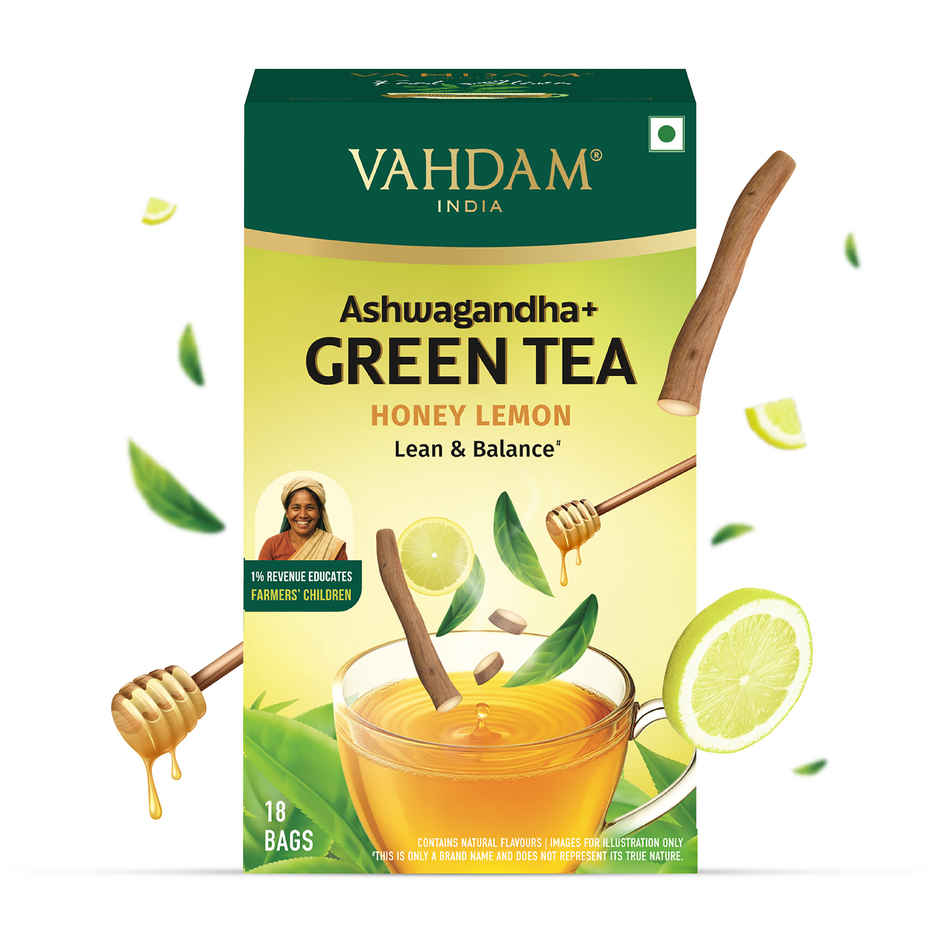 Vahdam Honey Lemon Green Tea with Ashwagandha