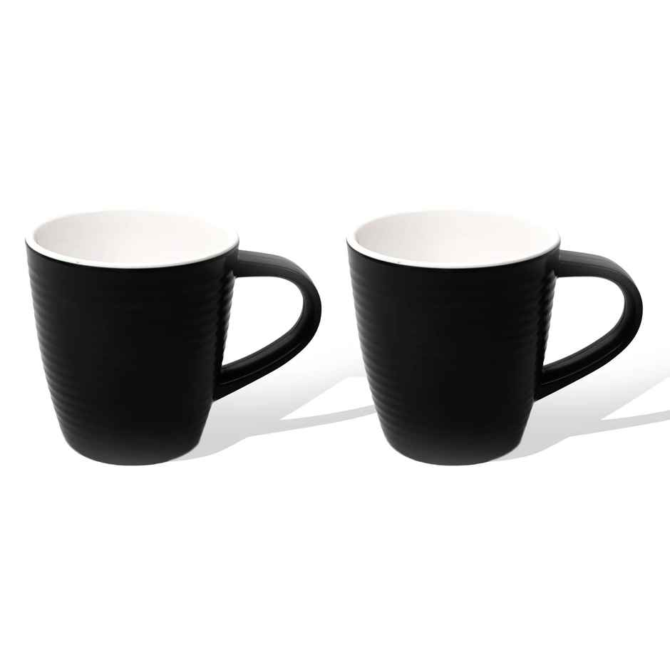 Stehlen Melamine Coffee Mug 350 ml Set of 2 Pcs - Black