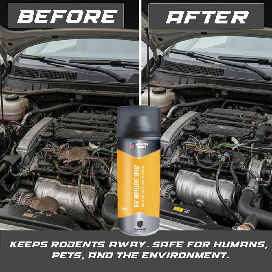 Nippon Paint n-Shield Rat Repellent Coating Spray | Protects Car Engine Wires from Rodents
