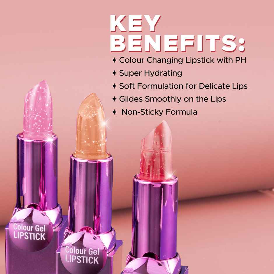 Hilary Rhoda Colour Gel Lipstick | Super Hydrating | Soft Formulation for Delicate Lips | Shade-3
