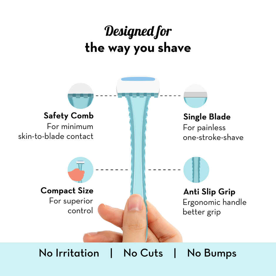 Plush Bikini Hair Removal Razor Kit For Women