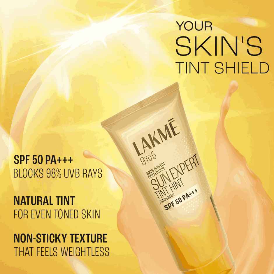 Lakme Sun Expert Tinted Sunscreen SPF 50 Pa +++ | Broad Spectrum Uva/B Protection | Blue Light