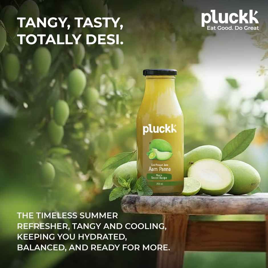 Pluckk Cold Pressed Extracted Aam Panna Juice | No Preservatives | No Added Sugar