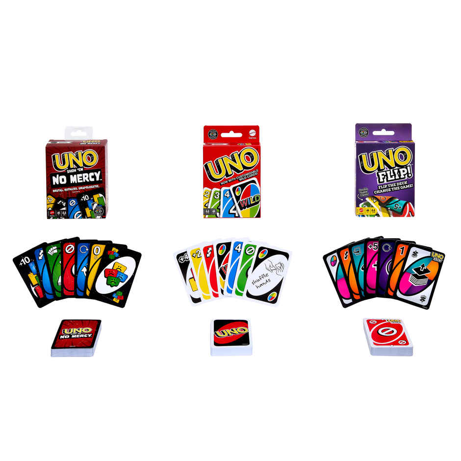 Mattel Games UNO Greatest Hits Gift Pack with 3 Card Games