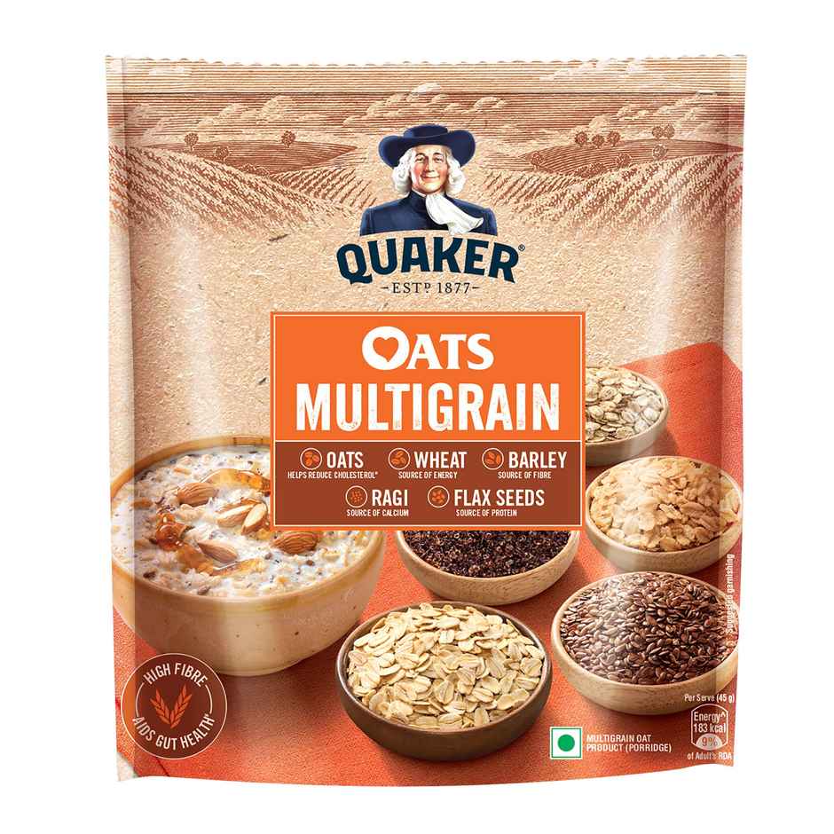 Quaker Multigrain Rolled High Protein Oats | Breakfast Cereal