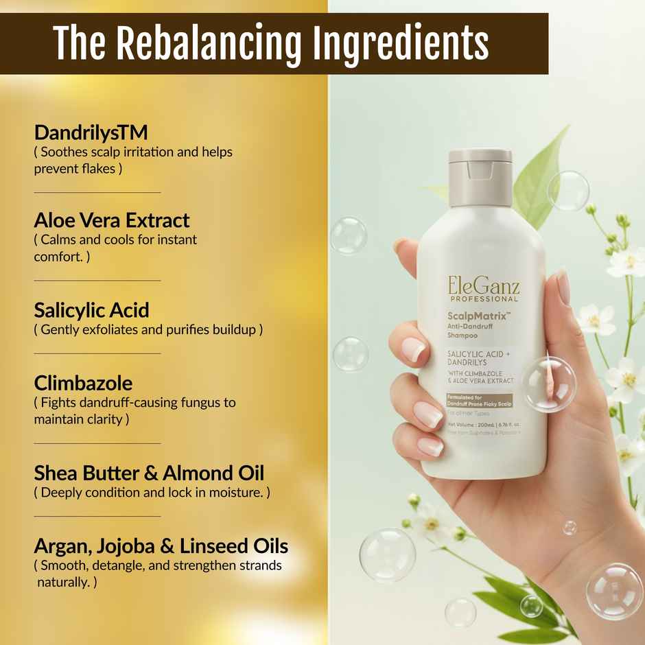EleGanz Professional ScalpMatrix Anti-Dandruff Conditioner | Climbazole + Dandrilys