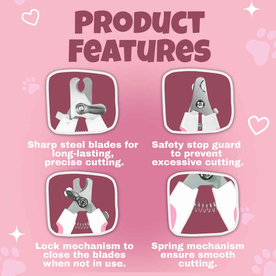 Petoska Large Nail Cutter for Pets Pink