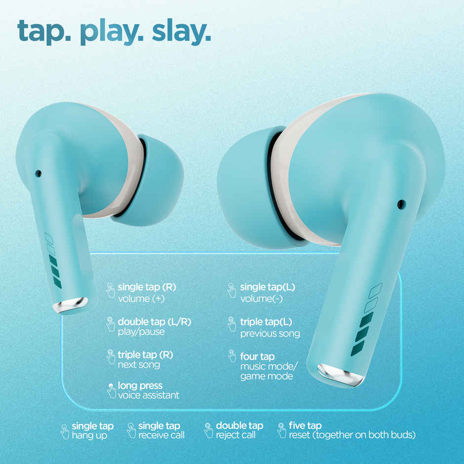 Dubstep Buzz X11 With 60 Hrs Playtime ENC TWS Earbuds | Blue