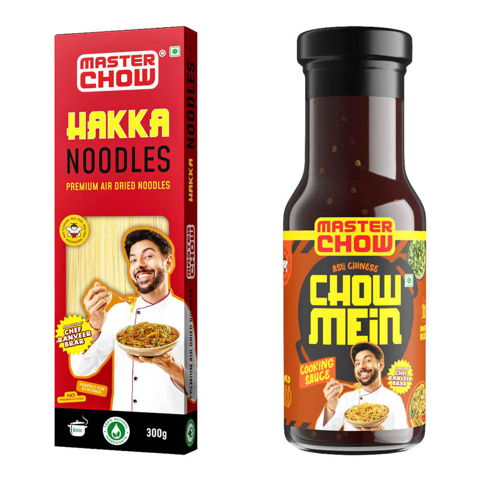 Masterchow Hakka Noodles (300g) & Masterchow Chowmein Cooking Sauce (220g) Combo