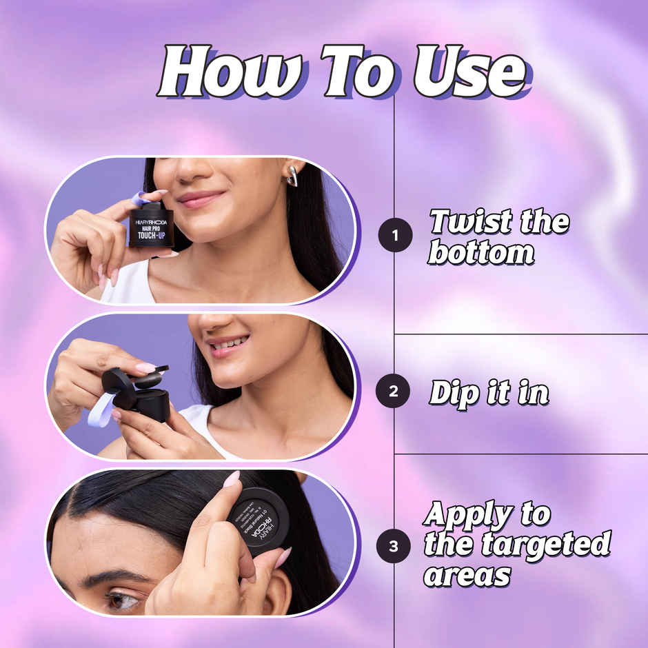 Hilary Rhoda Hair Pro Touch Up | Instant Grey Roots | Sweat Proof | Natural Black - Shade 01