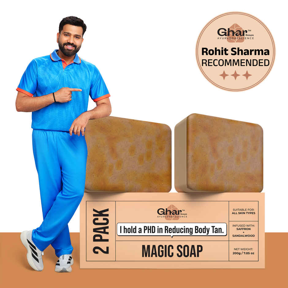 Ghar Soaps Sandalwood & Saffron Magic Brightening Soap & Facewash Combo