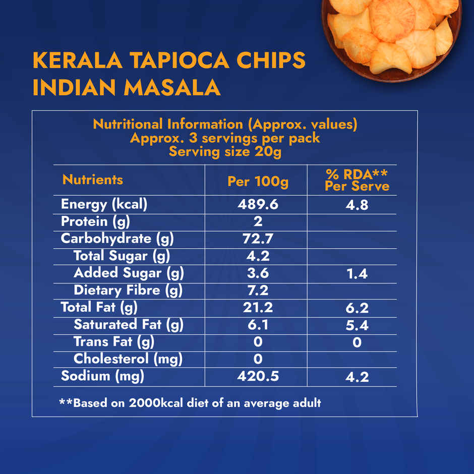 Sweet Karam Coffee Indian Masala Tapioca Chips Combo