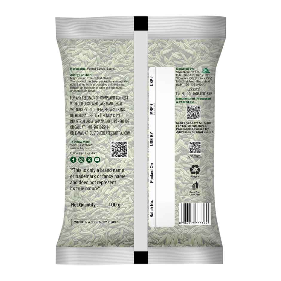 Nutraj Classic Badi Saunf (Fennel Seeds) - Pouch