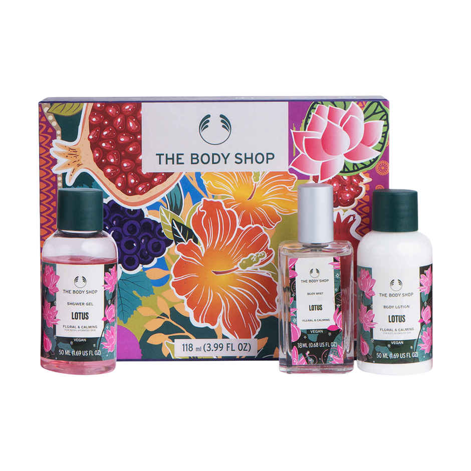 The Body Shop Lotus Shower Gel, Body Lotion & Body Mist Gift Set