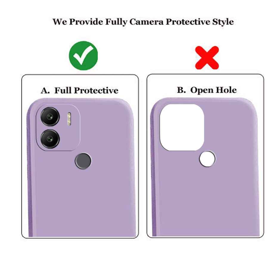 Artistque Case For Poco C51 Back Cover - Plain Liquid Silicone Cover